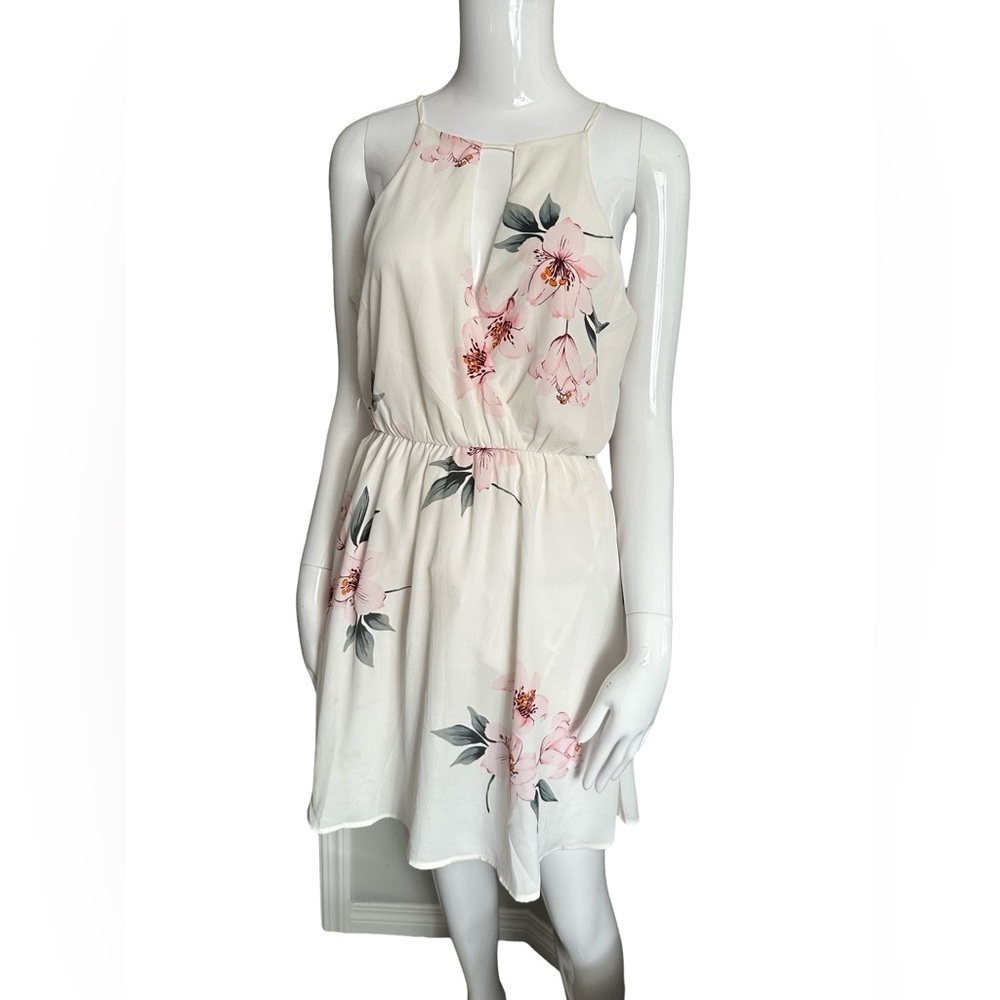 Lush Dress Floral White midi